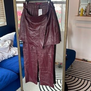 Selling a never worn pair or Sies Marjan leather pants with skirt attached..